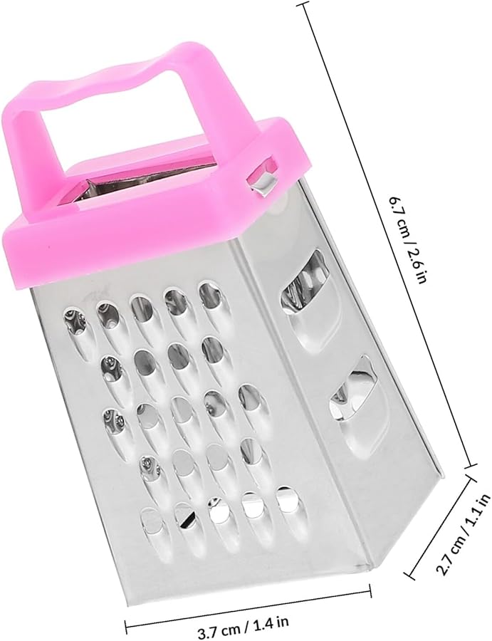 Multifunctional Mini Stainless Steel Cheese Grater Vegetable Slicer Set 6PCS Blue Green Red - Image 2